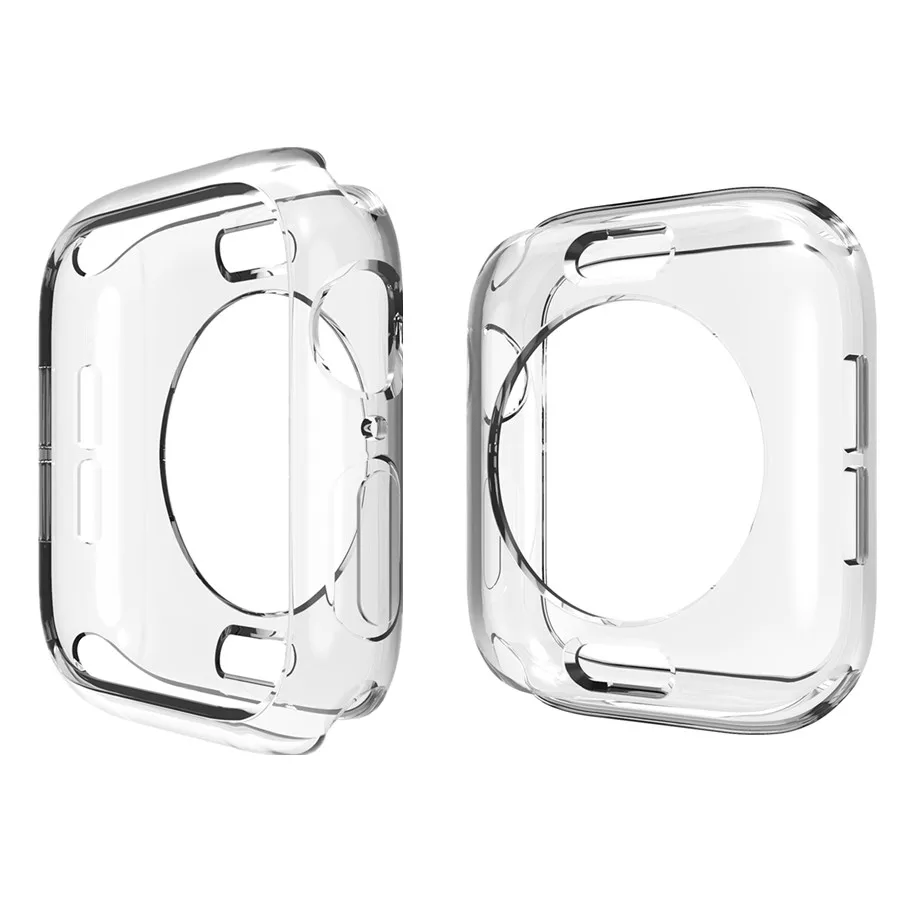 Прозрачный Ультратонкий Мягкий силиконовый защитный чехол из ТПУ для Apple Watch Series 5