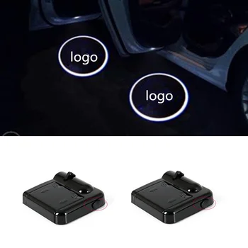 

For JEEP renegade wrangler jk jeep compass 2pcs Car Logo welcome Door light Paste Battery Projector light