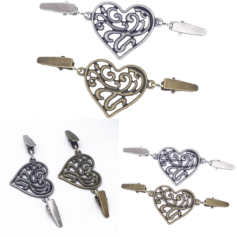 Шикарный ювелирный кардиган в форме сердца свитер зажим блузка воротник