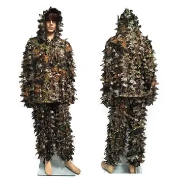 

Ghillie Suits Hunting Clothes New 3D Camouflage Woodland Clothing For Outdoor Working Training Birding Watching 2019 New