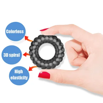 Male Cock Rings Penis Extender Enlargement Penis Ring Sex Toys for Men Delay Ejaculation Reusable Lock Cockrings 3