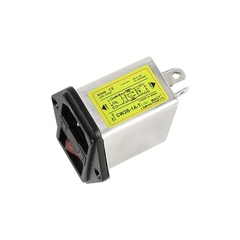 

Lighted AC filter communication audio power supply filter EMI anti-interference CW2B-1A-TL(D2) 3A 6A 10A