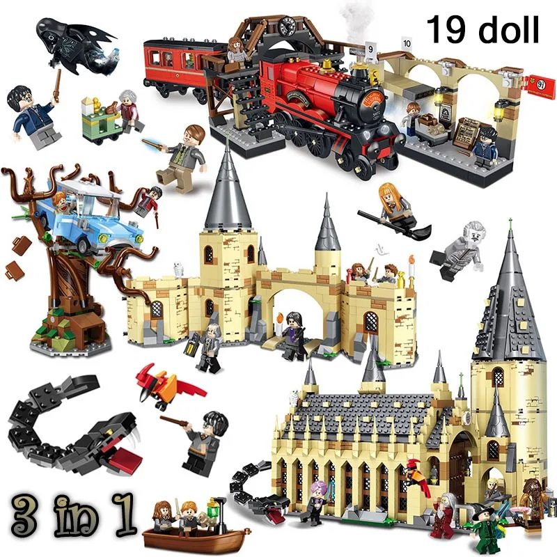 

Harri Castle Building Blocks Compatible Legoingly Friends Magic School Express Train House Bricks City Creator Toys for Children