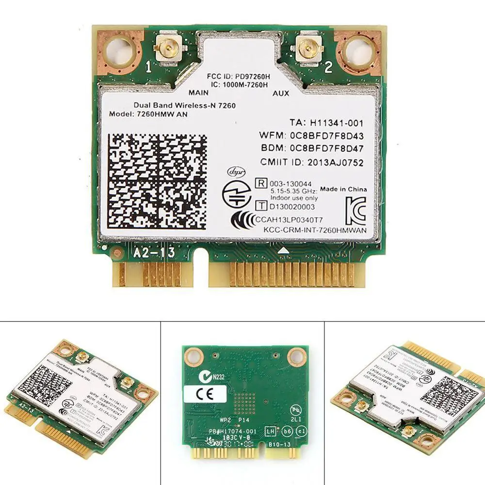 Двухдиапазонная беспроводная сетевая карта для Intel Dual Band card Mini 2 4G 7260 & 7260HMW 5G wireless AN