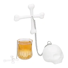 Пустой чайный пакетик чайная посуда креативные свободные листья Чай Ситечко кости череп чай заварочный силикон