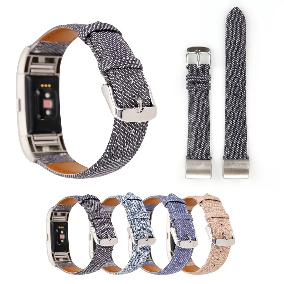 

2018 new for Fitbit Charge2 cloth leather strap charge2 smartwatch leather strap