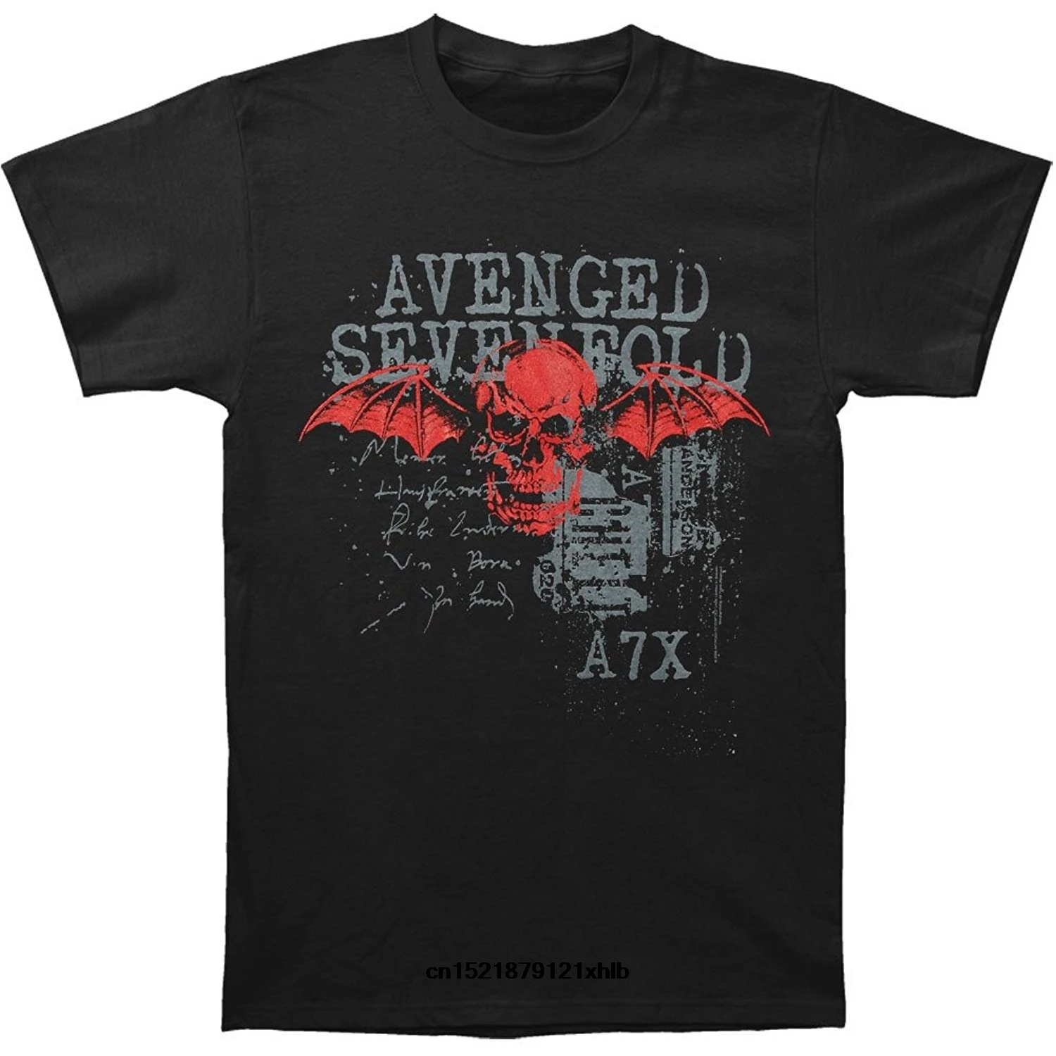Мужская футболка на заказ Avenged Sevenfold Sketchy fitness-Черная wo men | одежда