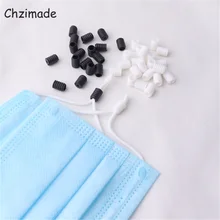 Chzimade – protections d'oreilles réglables en caoutchouc, 50 pièces, lanière, bouton d'arrêt de boucle pour masques, verrous, bascule, cordon de serrage, artisanat fait à la main