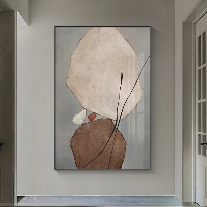

Abstract Geometric Scandinavian coffee Wall Poster Print Nordic Canvas Painting stone Art pictures Living Room Home Decor