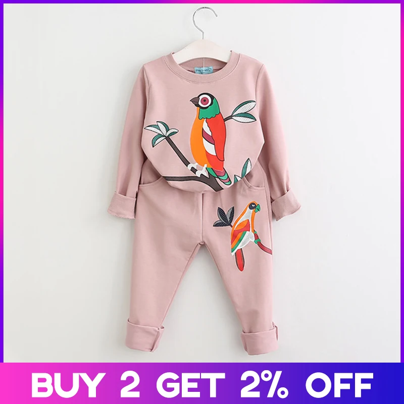 

Menoea Clothing Sets New Spring Autumn Girls Clothes Cartoon Pattern T-shirt+Pants for Suits for3-7 Kids Girls Clothes Sets