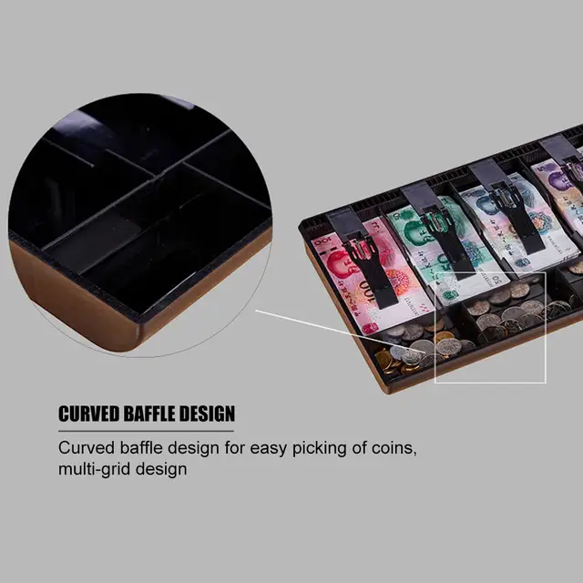 Cash Drawer Register Cashier Storage Box Abs Store Cash Drawer