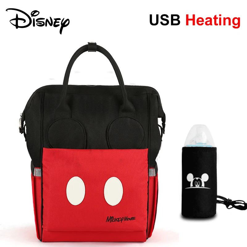 Disney теплоизоляционная сумка, вместительные детские бутылочки для кормления, сумки, рюкзак для ухода за ребенком, сумки для подгузников, Оксфордские изоляционные сумки - Цвет: Красный