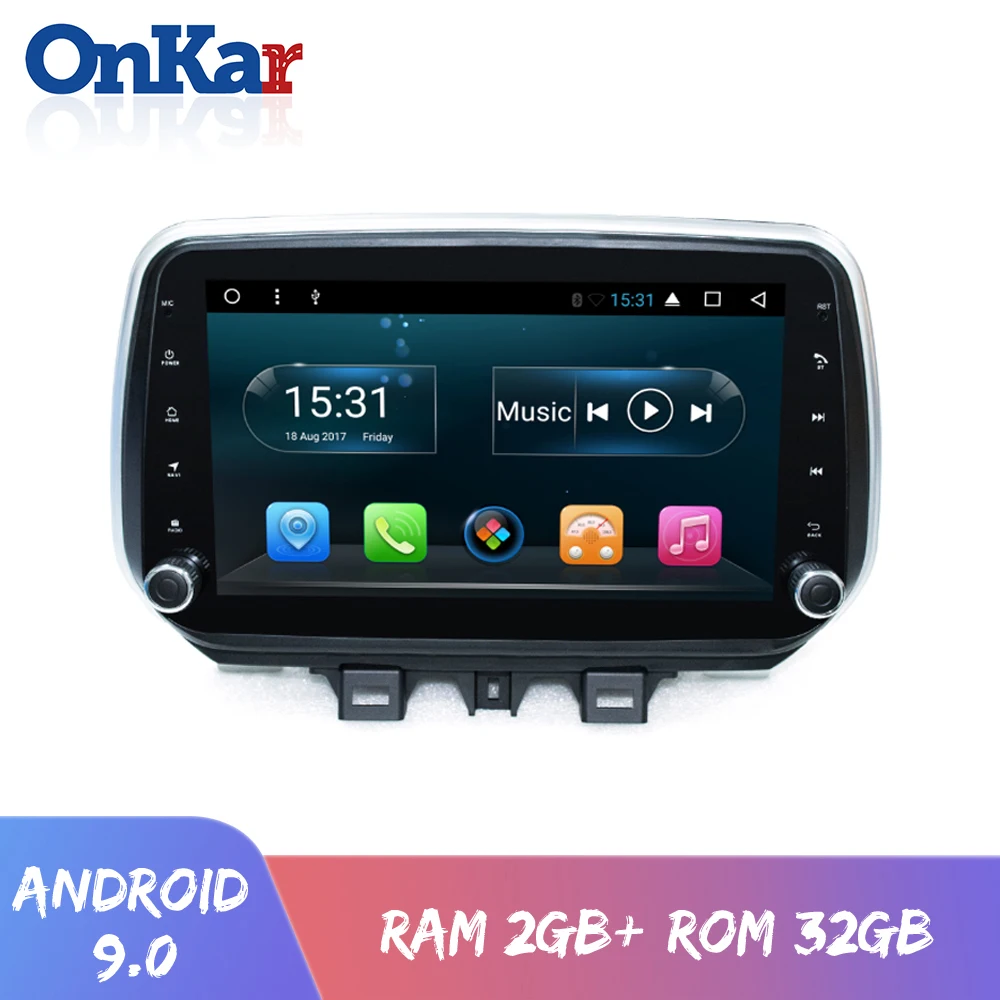 ONKAR Автомобильный GPS радио для Hyundai Tucson ix35 2019 с Android Octa Core 9 0 система Мультимедиа