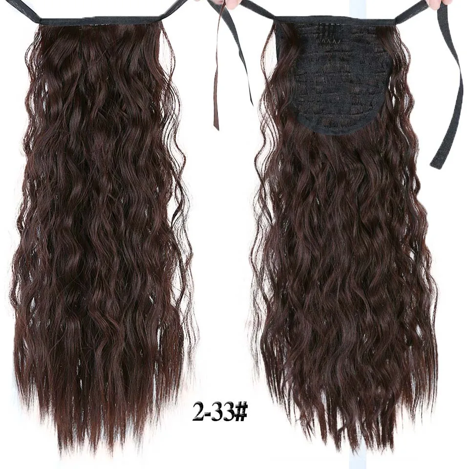 Длинные Кукуруза кудрявая Дамы 22 "шнурок конский хвост расширение