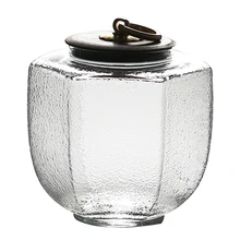 Chinese Kung Fu Hammer Glass Tea Caddy Canister Japanese Porcelain Container For Puer Oolong Tea Storage Chests Tea