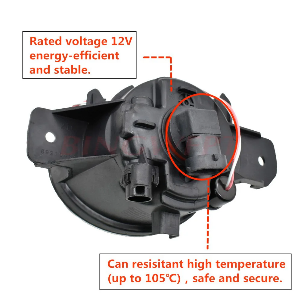 2PCS (right+left) Oval Car H11 LED Fog Light with Angel Eye For Renault Clio 2 BB0/1/2_ CB0/1/2 Hatchback 1998-2004