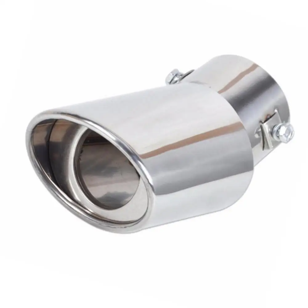 Universal Car Exhaust Muffler Tip Round Stainless Steel Pipe Chrome