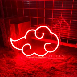 Red Cloud Logo Neon Sign Anime LED Neon Light Lamp Wall Decor Home Bedroom Gaming Room Decoration Creative Gift Night Lights