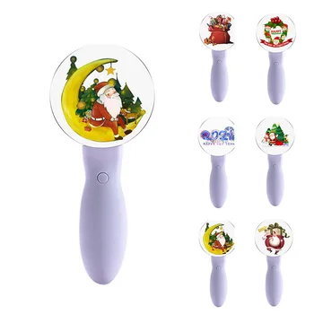 

Christmas Atmosphere Hand Light Colorful Glowing Support Light Christmas Music Handheld Flashlight 2021 Hot Style