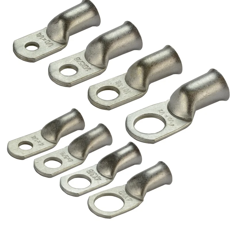 Crimp Connectors 5Pcs Copper Tube Terminals Crimp/Solder Cable Ends Battery Starter Lug Ends