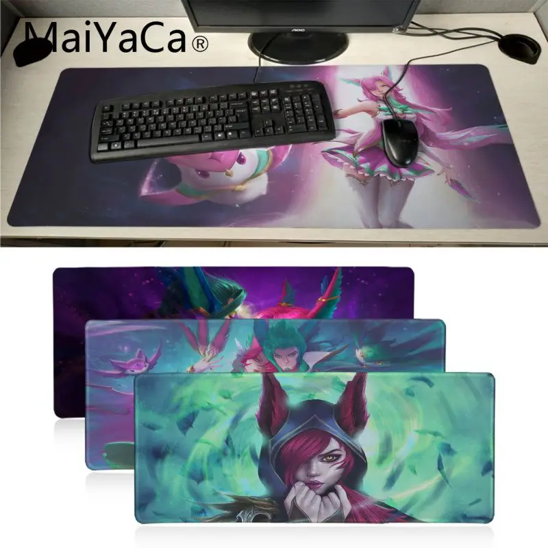 Коврик для мыши MaiYaCa Star Guardian Xayah и Rakan игровые коврики настольная клавиатура Аниме