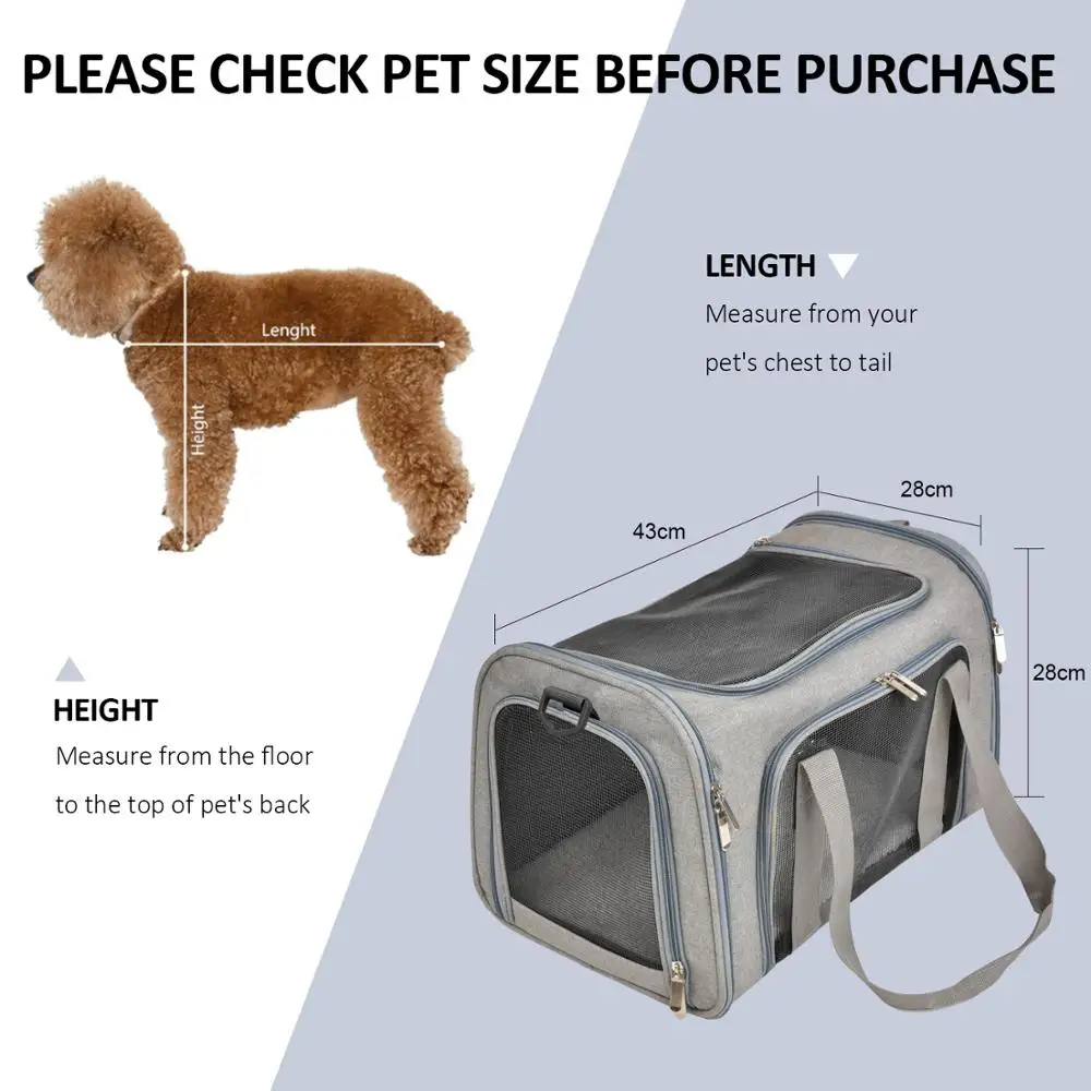 Pet Travel Bag Airline Approved Transport For Small Dogs Cats