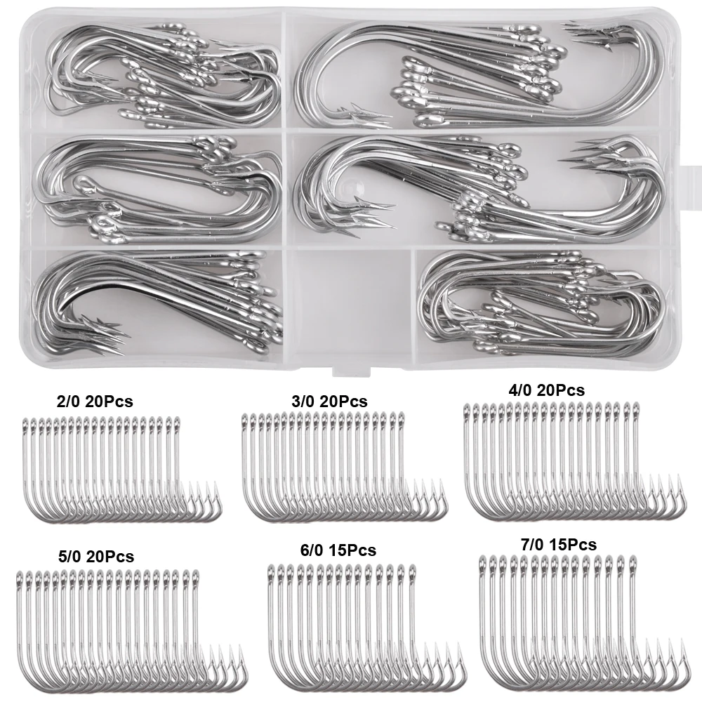 110Pcs/Box High Carbon Stainless Steel Barbed Carp Fishing