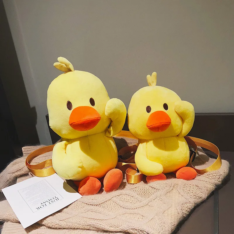 

Cartoon Cute Little Duck Messenger Backpack GIRL'S INS Plush Pillow Doll Korean-style Online Celebrity Shoulder Bag