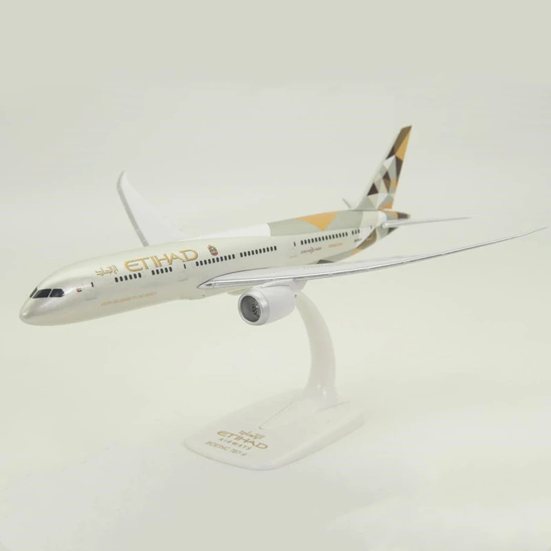 1:200 масштаб самолета Самолет ETIHAD Airways Boeing B787-9 модель самолета 31 см съемные коллекционные подарки