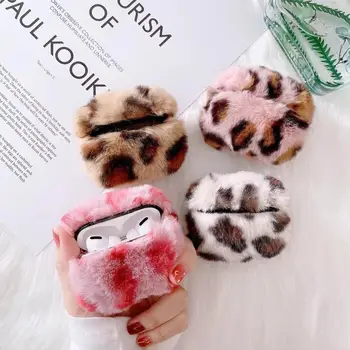

Leopard Bluetooth Wireless Earphone case For Apple AirPod pro Protective Case for airpods 3 earbuds Plush hairy hearphone bag