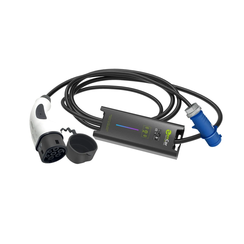 Portable EVSE 8A 10A 16A blue CEE  IEC62196 Type 2 with 5M cable for Electric Car Charging Domestic EV charger