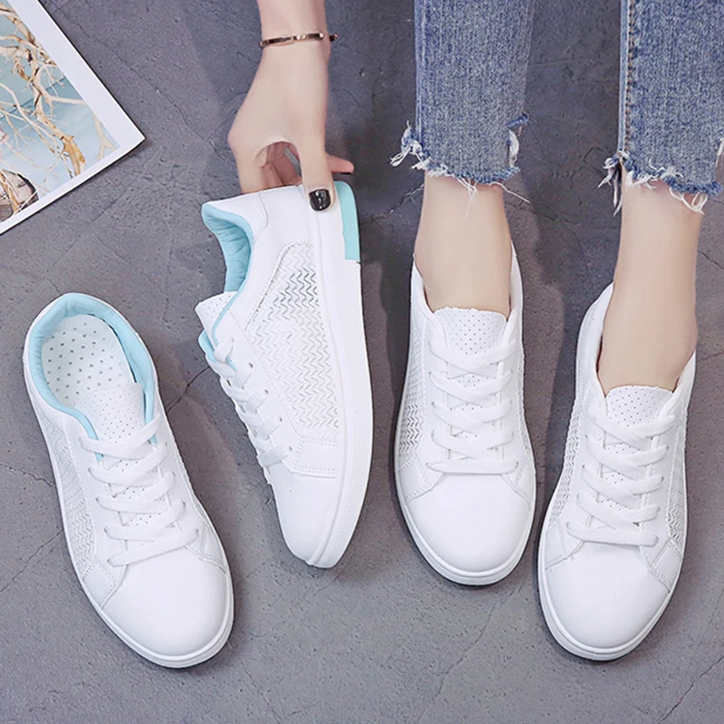 Sneakers Women Breathable Mesh Summer Autumn Women Causal Shoes Fashion White Leather Flat Walking Female Vulcanize Shoes VT1247 (24)