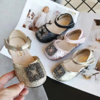 

Children's single shoes 2020 new children's leather shoes girls princess shoes fashion Baotou half sandals tide