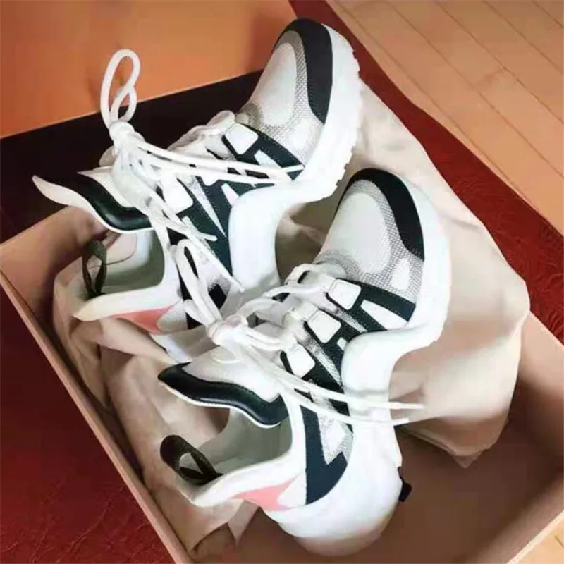 

Platform Sneakers Mixed Colors Flats Casual Shoes Woman Lace Up Sports Running Shoes Runway Trainers Lady Shoes Vulcanized Shoes