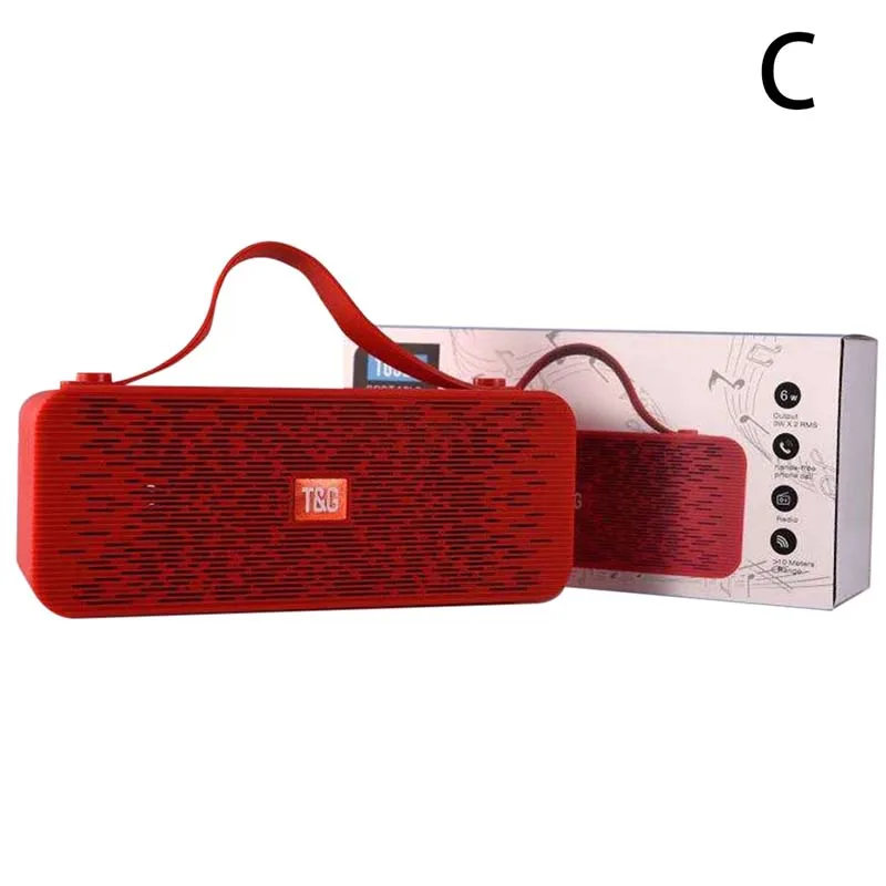 Новая мода TG521 bluetooth-колонка, динамик для карт, портативный супер бас, наружный Bluetooth аудио - Цвет: Красный