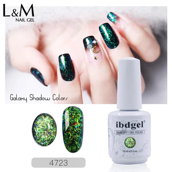 

1pc ibdgel Galaxy Shadow series Gel Nails Polish Gelpolish black bottle 15ml UV & LED Nail Color Gel Vernish shinning gelitter