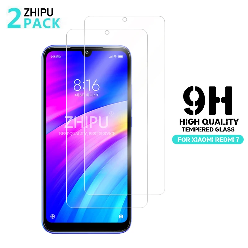 2 шт закаленное стекло для Xiaomi Redmi 7 8A 7A протектор экрана 2.5D 9H защитная