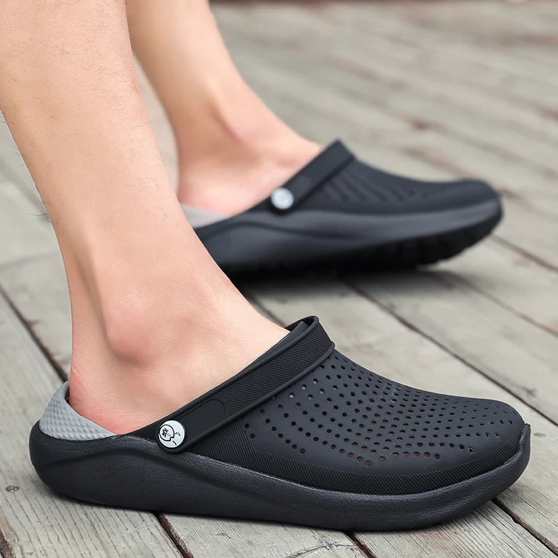 Tanie Unisex męskie buty letnie sandały plażowe slajdy moda