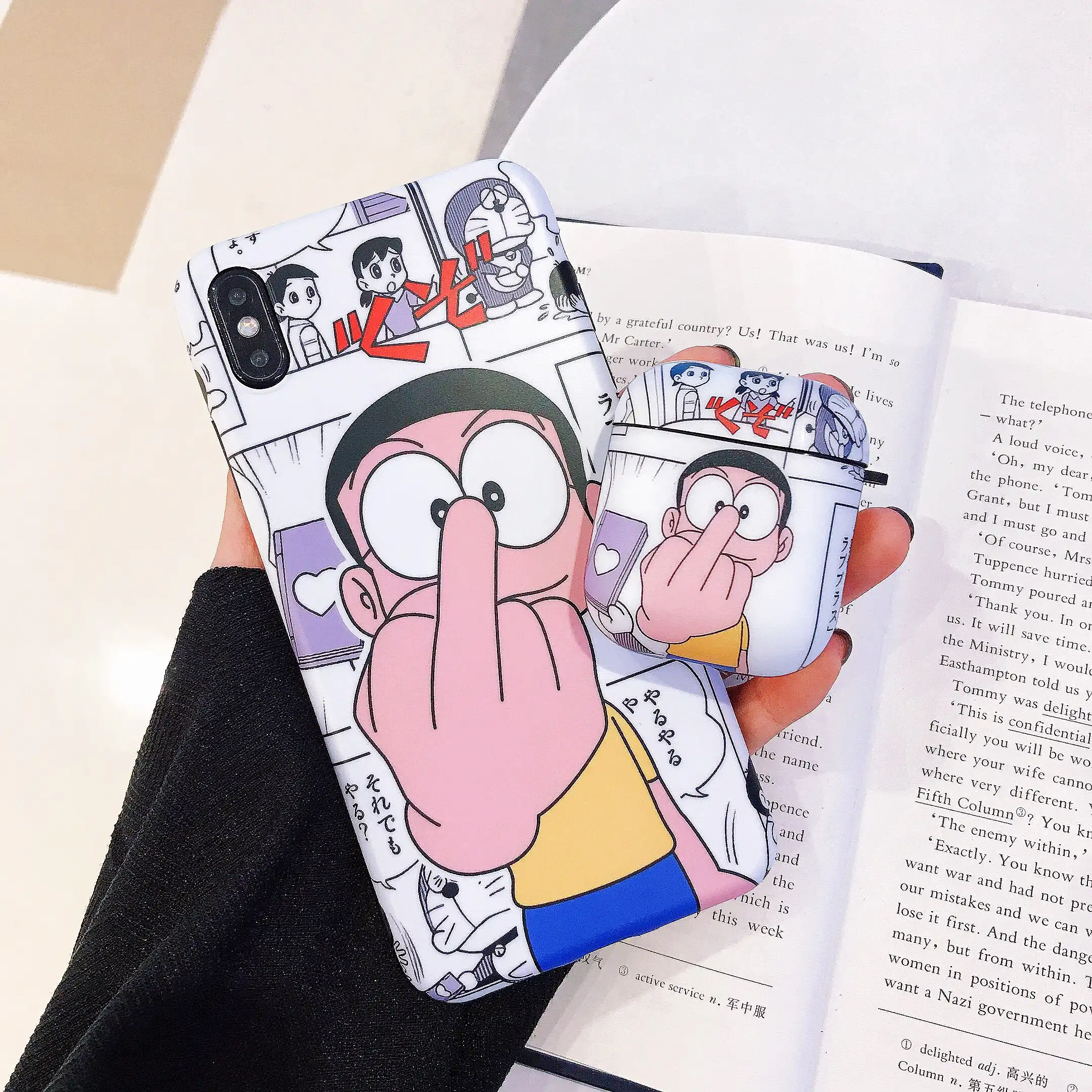 Cartoon Doraemon Nobita Shizuka Big G Wireless Bluetooth Earphone Case For Apple Airpods 2 1 Silicone Charging Earphone Accessories Aliexpress