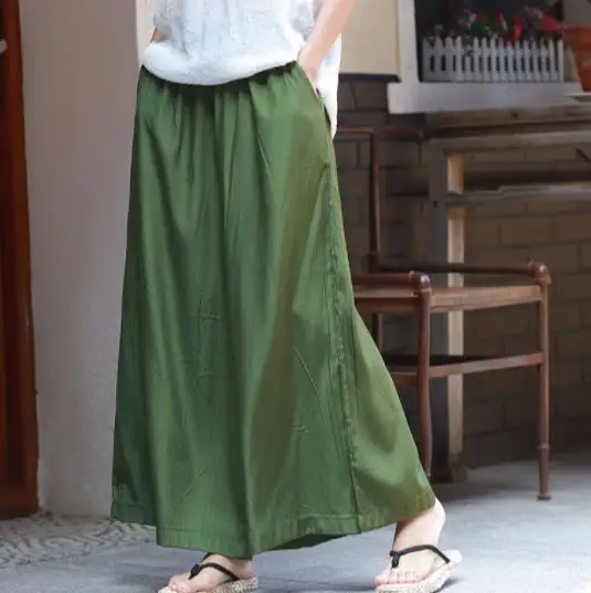 Женские осенние летние шелковые брюки черные брюки cuprammonuium pantalon mujer свободные широкие брюки с эластичной талией culotte AE62