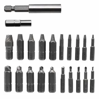 

22pcs/set Damaged Screw Extractor Remove Broken Bolt Screw Remover Extension Bit Holder Socket Adapter