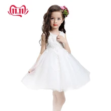 Летнее платье с цветочным узором для маленьких девочек на свадьбу; фатиновая юбка-пачка; Детские праздничные платья для дня рождения; красивое кружевное платье на крестины для девочек