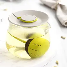Силиконовый ситечко для чая с тепловой крышкой многоразовая сеточка для заварки травяного чая фильтр для специй диффузор многоразовый чай круче для домашней кухни