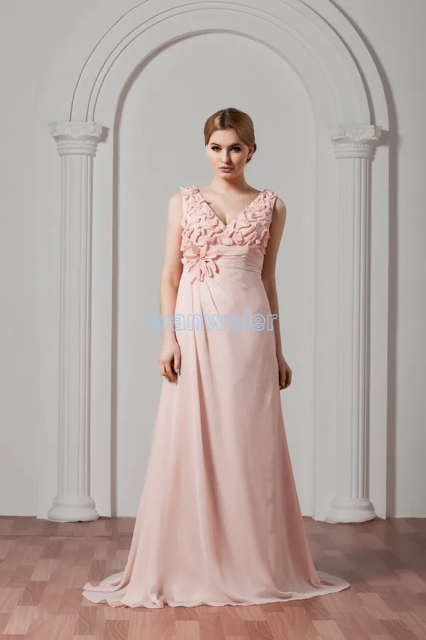 

free shipping 2016 hot sale saree new design custom color/size handmade flower evening gown pink long plus size evening dress
