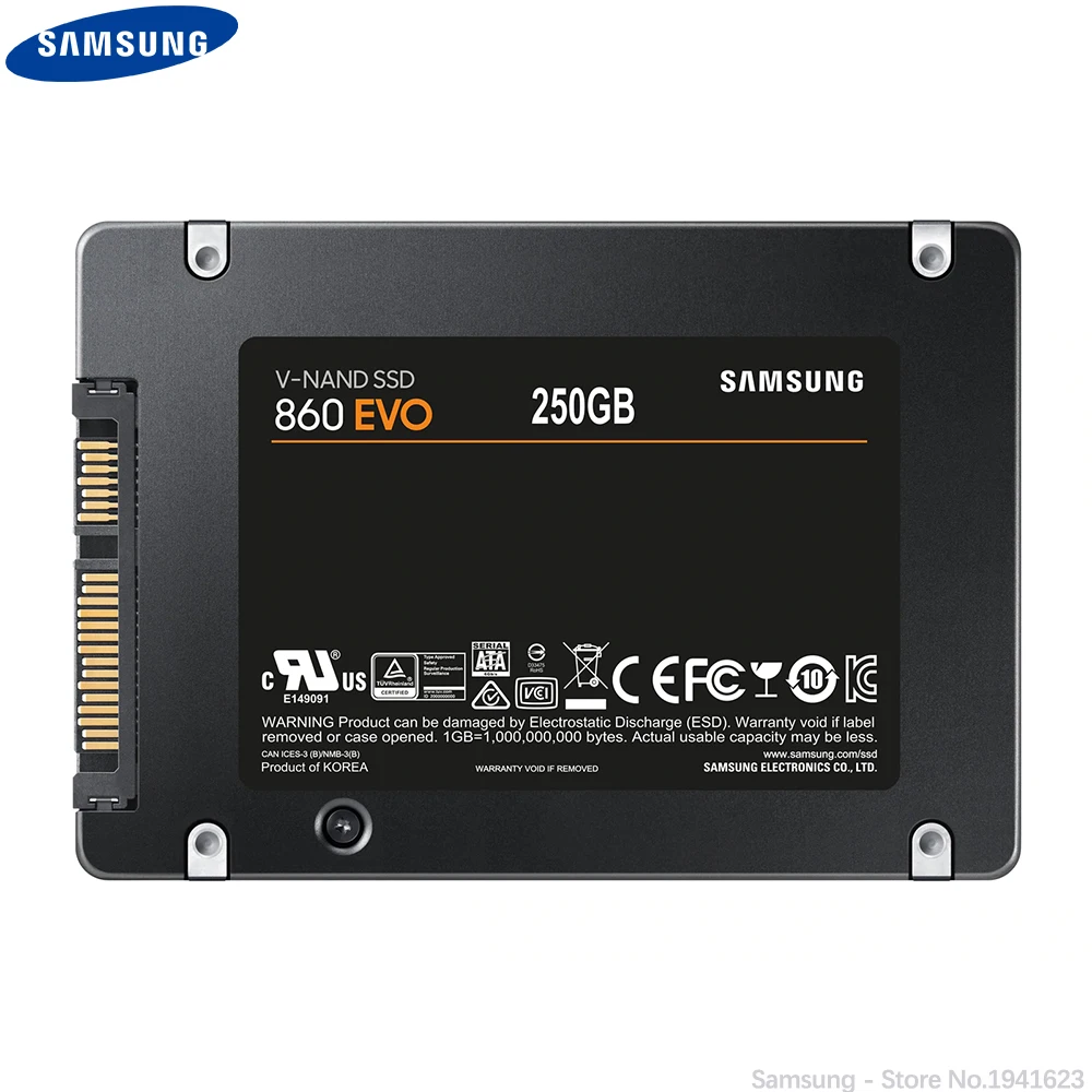 SAMSUNG SSD 860EVO 500 Гб 250 ГБ 120 Внутренний твердотельный диск HDD жесткий SATA3 2 5 дюймов