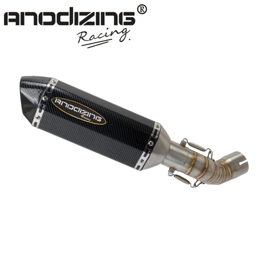 US $30.99 Motorcycle Slip On Exhaust System Middle Pipe Link Muffle Section For Kawasaki Z900 Z 900 2017 2018 SlipOn with Exhaust Muffler