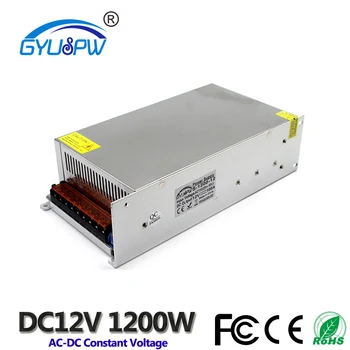 

Power Supply Dc 12v 100A 1200w Ac-dc Converter Led Driver 220V 110V AC DC12V SMPS for Strip Light Industrial Equipment Machine