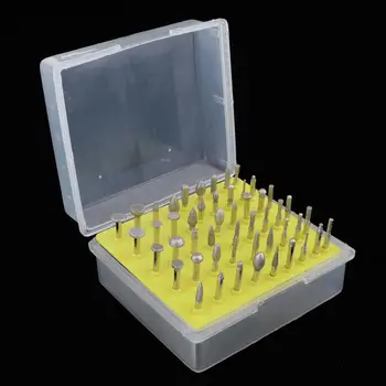 

50pcs Assorted Shaped Heads Diamond Coated Burrs for Rotary Tools Deburring