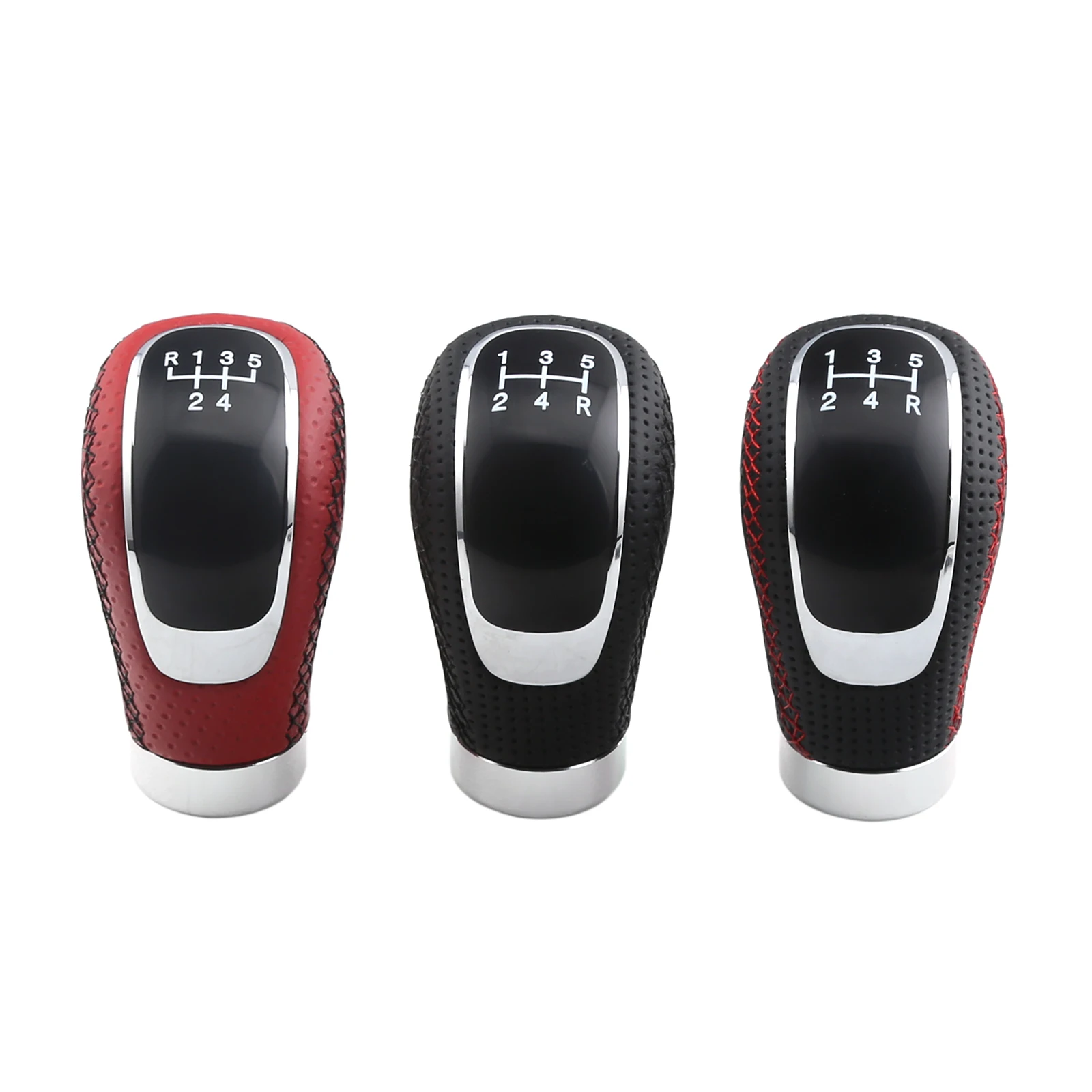 

5 Speed Manual Car Gear Shift Knob Shifter Boot Stick Shifter Lever Stitching Gear Shifter Knob for Automatic Manual Cars
