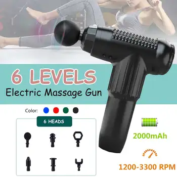 

2000mah 1200-3300r/min Electric Muscle Massage Gun Deep Tissue Massager Therapy Gun Exercising Muscle Pain Relief Body Shaping